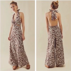 NWT FREE PEOPLE Sz M KIRA JUMPSUIT CUTOUT ONE PIECE
